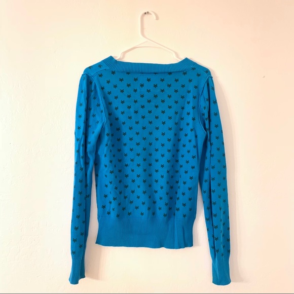Zoo York Blue Patterned V-Neck Sweater - Picture 3 of 4